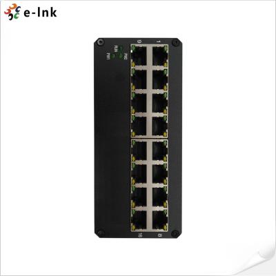 China 24vac 802.3x 100M Industrial Ethernet Switch Unmanaged 16 Port RJ45 for sale