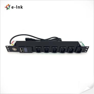China Power Distribution Unit 19 Inch 1U 6 Port Intelligent Remote Controlled Metered PDU for sale
