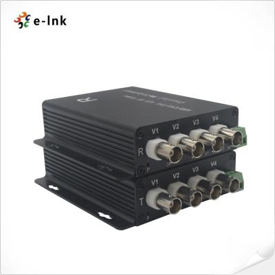 China 4-Channels Multiplexer Fiber Optical Coax To Ethernet Converter For 2MP Camera for sale