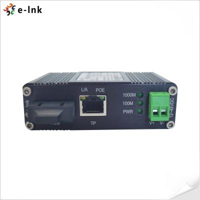 China Convertidor del convertidor 30W PoE+ de la fibra de Mini Industrial Gigabit 1000Mbps medios medios en venta