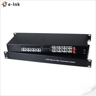 China 24Ch 24 Ethernet de la fibra del puerto del teléfono RJ11 al convertidor análogo del teléfono a F/O en venta