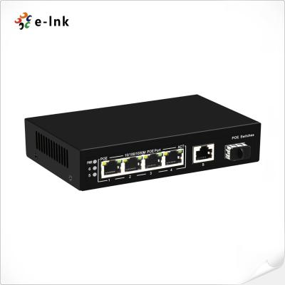 China 4 Port PoE Power Over Ethernet Gigabit Switch TP/SFP Uplink network for sale