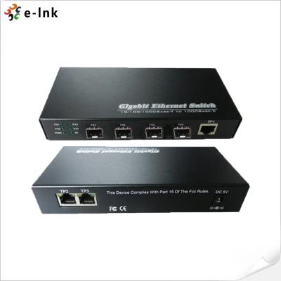 Chine Commutateur à plusieurs modes de fonctionnement gauche d'ODM 4 SFP Gigabit Ethernet pour la transmission de réseau à vendre