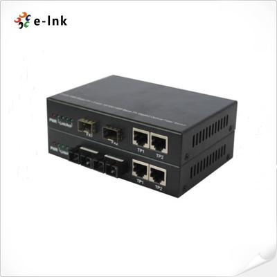 China 10/100/1000M Network Switch Sfp Port Fiber Optic Converter for sale
