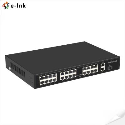 China 24 interruptores portuarios de Ethernet del interruptor de 24v Poe con el 10/100/1000M Uplink RJ45 en venta
