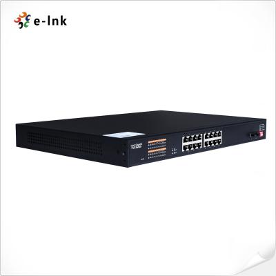 China Ethernet 16 Port 12V DC Poe Switch 10/100/1000M Gigabit + 2 X 100/1000M SFP Ports for sale