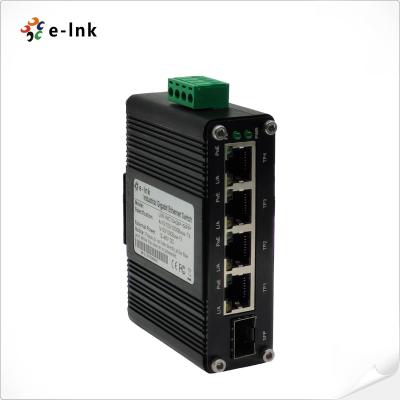 China 12VDC-48VDC Industrial Small Poe Switch 5 Port Injector for sale