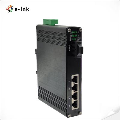 China Industrial PoE Switch 4-Port 10/100/1000Base-TX PoE And 1-Port 1000Base-X Fiber for sale