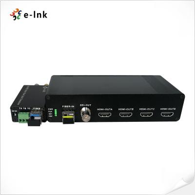 Chine Vidéo 3G-SDI au-dessus de convertisseur optique de supplément de fibre avec la sortie vidéo de 4Ch HDMI à vendre