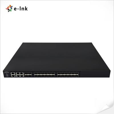 China interruptor controlado largura de banda da fibra da placa traseira do porto 490Gbps do interruptor 24 da fibra ótica 10Gb à venda