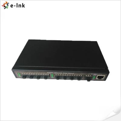 China 8-Ports 100M SFP To 1-port 1000M SFP/ TP Combo Uplink Managed Fiber Switch for sale