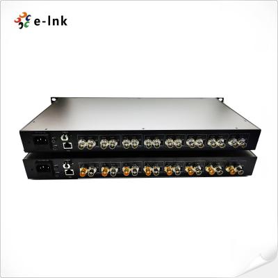 China 8 lazo a una cara de la ayuda del interfaz 20Km del LC del convertidor video de la fibra del canal 3G SDI hacia fuera en venta