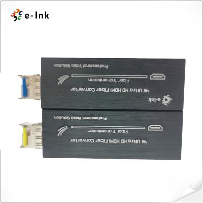 China Micro Mini 4K HDMI Extensor de fibra SFP Conector LC DDC CEC Señales HPD en venta