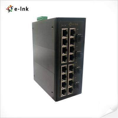 China Managed Industrial PoE Switch 16 Port 1000T 802.3at PoE + 4 Port 1000X SFP for sale