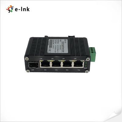 China Ethernet Switch 4 Port 10/100/1000T To 1 Port 100/1000X SFP Gigabit Mini Switch for sale