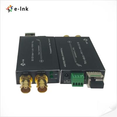 China De la fibra óptica mini 12G SDI convertidor video del transmisor-receptor con Tally And Backward RS485 en venta