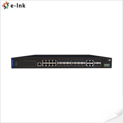 China Managed Industrial 16 1000BASE-X SFP + 4 TP/SFP Combo + 8 1000BASE-T Switch for sale