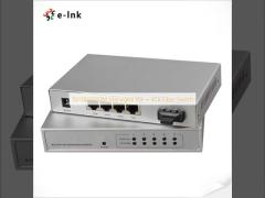 10/100/1000M 管理型 1FX + 4TX 光ファイバー スイッチ