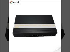 10/100/1000M メディアコンバーター 4-TX + 3-FX(SFP) ポート光ファイバースイッチ