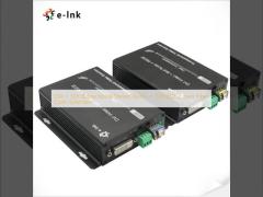 DVI + 1Ch Audio stéréo bidirectionnel + 1Ch RS232 sur le prolongateur à fibre optique
