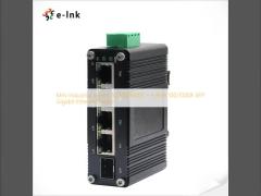 Commutateur mini industriel à 4 ports 10/100/1000T + 1 ports 100/1000X SFP Gigabit Ethernet