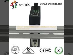 DIN-Rail 10/100/1000Base-TX から 1000Base-X イーサネット メディア 変換器