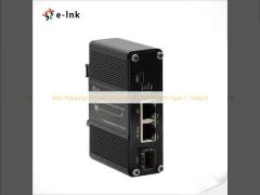 Mini commutateur PD Gigabit Ethernet industriel avec sortie de type C