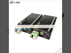 Mini-type DVI Fiber Optic Extender with external stereo audio