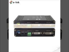 1Ch 1080P Bidi DVI + 1Ch Bidi RS232 + 1Ch Bidi Stereo Audio + GPIO over Fiber Extender