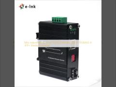 Convertisseur multimédia mini industriel 10G/5G/2.5G/1G/100M 802.3at à 10GBASE-X SFP+