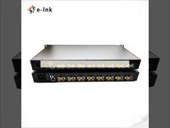 Convertisseur de fibre 3G-SDI à 4 canaux avec Ethernet