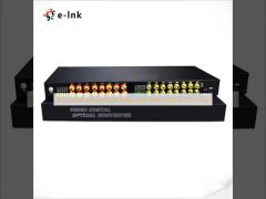 audio bidirectionnel de 16Ch RCA au-dessus de convertisseur optique de fibre