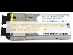 Émetteur-récepteur SFP bidirectionnel 1,25 Gbit/s, portée 60 km, 1490 nm TX / 1550 nm RX
