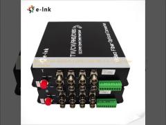 4Ch 5MP HD-AHD/HD-CVI/HD-TVI/CVBS 4-in-1 Video Fiber Converter