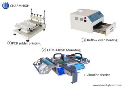 China Alimentador da vibração da impressora 3040 do estêncil/CHMT48VB+, cadeia de fabricação do PWB de SMT/forno BRT-420 do Reflow à venda
