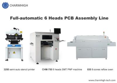 China 6 Heads SMT Production Line 13000cph Screen Printer 3250, CHM-750 Auto Nozzle Changer for sale