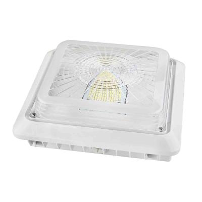 China 40W 130LM/W 5200 Lumens LED Canopy Lights , Square Garage Canopy Lights for sale