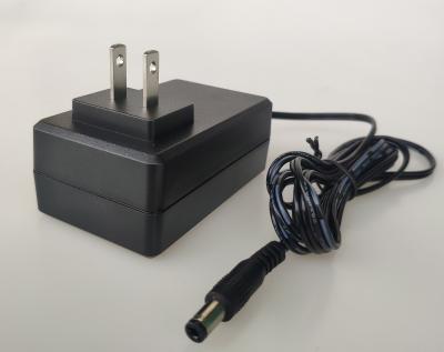 China ETL Certified 24V 2A AC DC Power Adapters Black With US Plug for sale