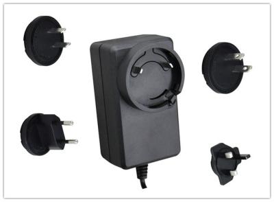 China Interchangeable Power Supply 12 Volt Power Adapter 3.0A With IEC61558 Approval for sale