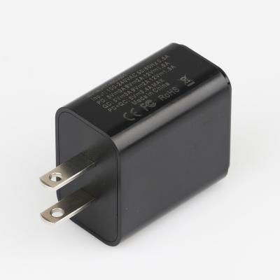 China Type C Fast Charging 5V 3A USB Adapter , Double USB Wall Charger 18W for sale