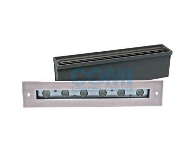 China B2FL0657 B2FL0618 24VDC 6 * 2W lámpara linear de la lavadora de la pared de la luz del CRI 80 LED Inground con salida ligera simétrica en venta