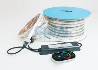 China 6W / M 5050 RGB Trip Chip High Voltage LED Strip Light IP67 With AC RGB Controller for sale