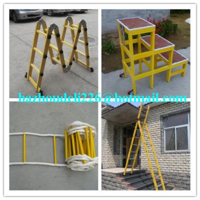 China ladder& a escada reta, Um-Forma quadrada do tubo de FRP isolou escadas à venda