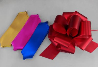 China Cheerleading Accessories Metallic Pom Pom Bows Pull Ribbon Bows for sale