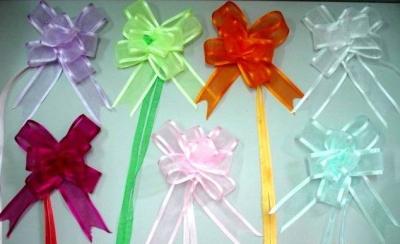 China Organza pull bow and Gift Packing Cake Decoration Bows for sale