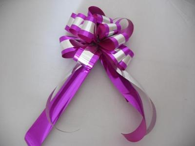China Custom Printed Gift Wrap Pull Ribbon Bows Christmas Christmas Bows And Ribbon for sale