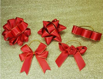 China 3Inch Personalized Tie satin ribbon bow , Floral , Elastic , twist tie gift bow for sale