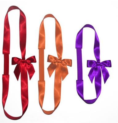 China 3Inch Personalized Tie satin ribbon bow , Floral , Elastic , twist tie gift bow for sale