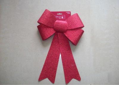 China Metallic PVC Holiday Decoration Ribbon Bow Tie , wrapping glitter ribbon bow for sale