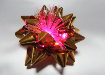 China Fiber - optic Metallic PET LED bows for Celebrative Wedding / Party / Holiday for sale